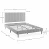 Pack Base Cama + Cabecero Eride  Dimensiones 140x200 TopMueble