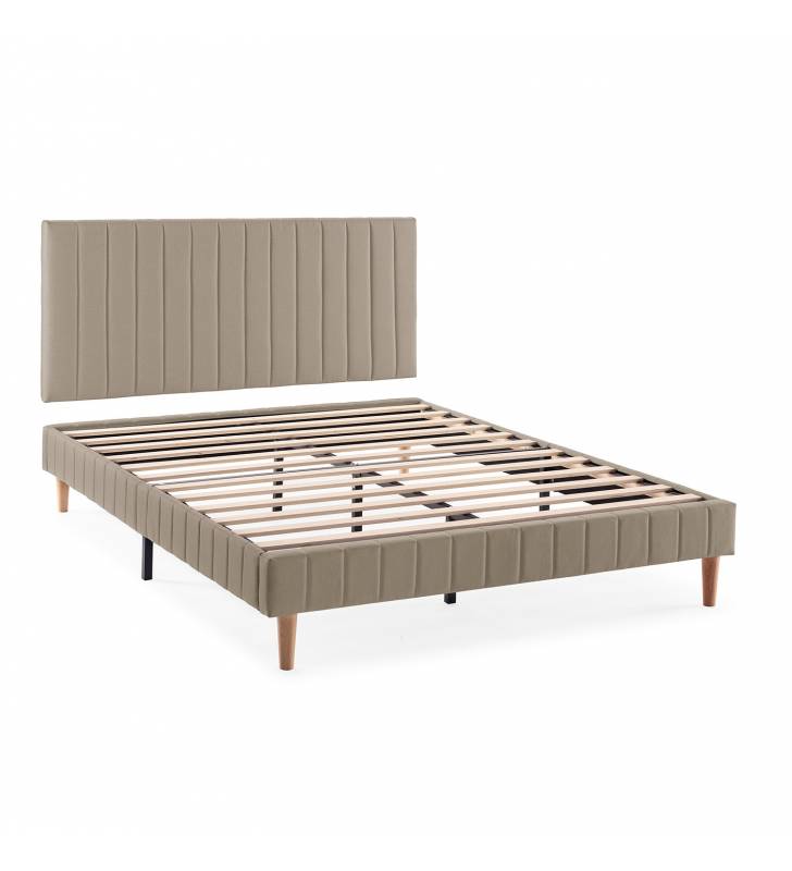 Pack Base Cama + Cabecero Eride  Beige TopMueble 4