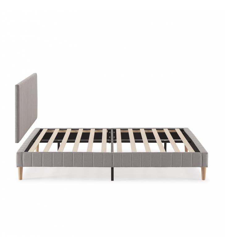 Pack Base Cama + Cabecero Eride  Gris Claro TopMueble 6