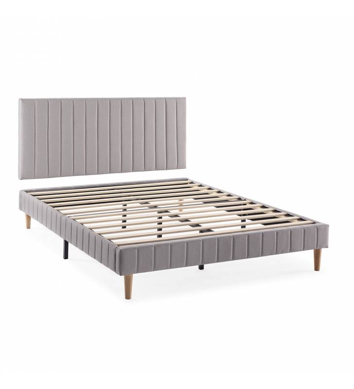 Pack Base Cama + Cabecero Eride  Gris Claro TopMueble 4