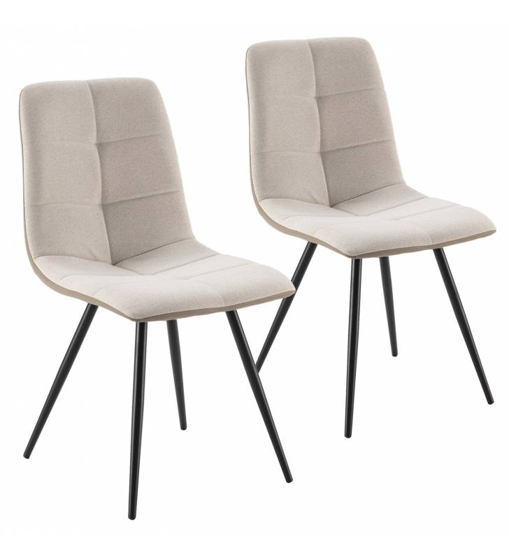 Pack 2 sillas Comedor Zahara color beige