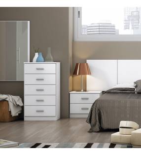 Conjunto Dormitorio Dubai Blanco TopMueble 8