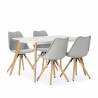 Conjunto mesa y sillas comedor grises Jeff Topmueble 3