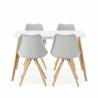 Conjunto mesa y sillas comedor grises Jeff Topmueble 2