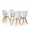 Conjunto de mesa y sillas comedor blancas Klara Topmueble 2