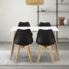 Conjunto de mesa y sillas comedor negras Klara Topmueble 1