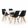Conjunto de mesa y sillas comedor negras Klara Topmueble 3