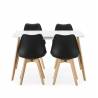 Conjunto de mesa y sillas comedor negras Klara Topmueble 2