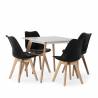 Conjunto de mesa y sillas comedor negras Klara Topmueble 5