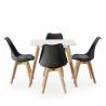 Conjunto de mesa y sillas comedor negras Klara Topmueble 6