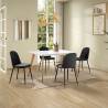 Pack mesa y sillas comedor negras Maseru Topmueble 1