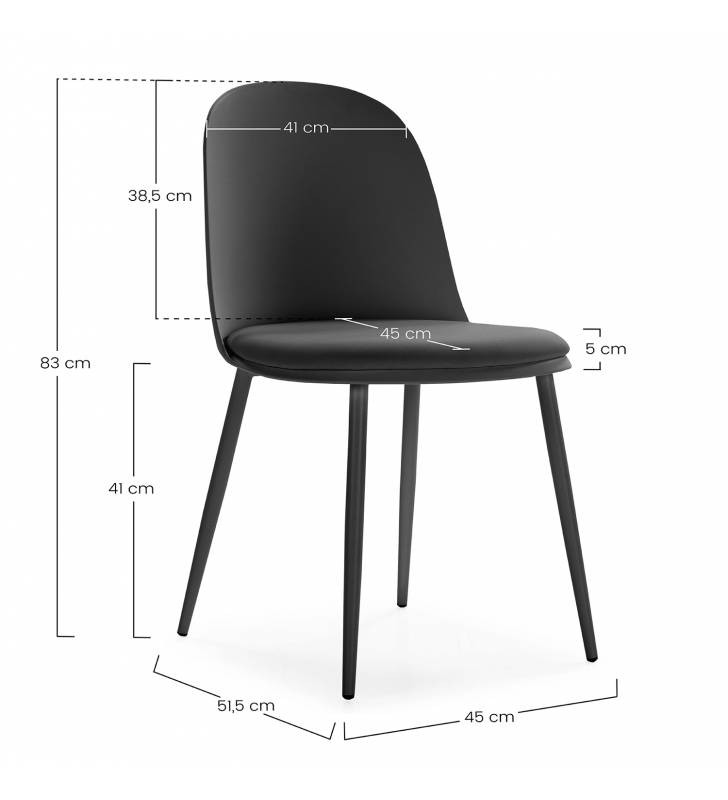 Silla Comedor Negra Maseru Topmueble 6