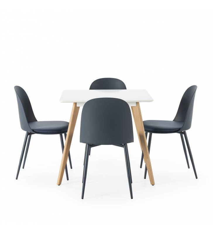 Pack mesa y sillas comedor azul Maseru Topmueble 6