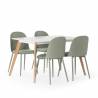 Pack mesa y sillas comedor verde Maseru Topmueble 2