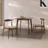 Mesa de Comedor de Madera Nogal Polca 80x80 Topmueble 1