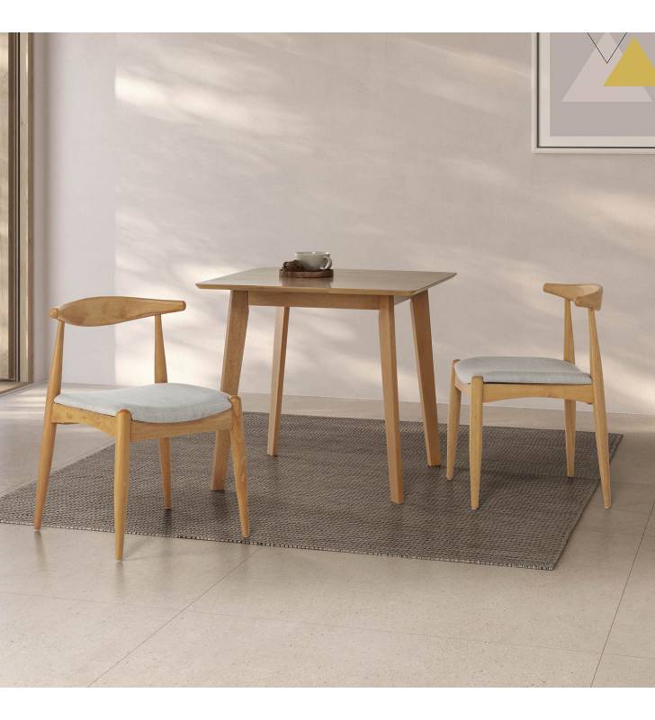 Mesa de Comedor de Madera Roble Polca 80x80 Topmueble 1