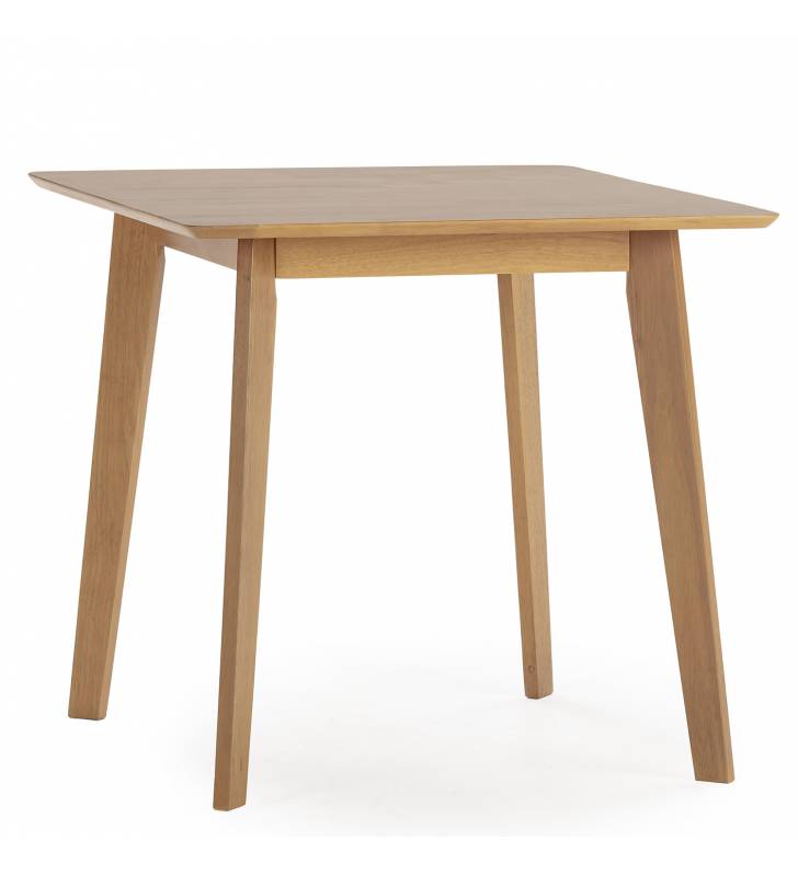 Mesa de Comedor de Madera Roble Polca 80x80 Topmueble 2