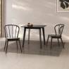 Mesa de Comedor de Madera Negro Wash Polca 80x80 Topmueble 1