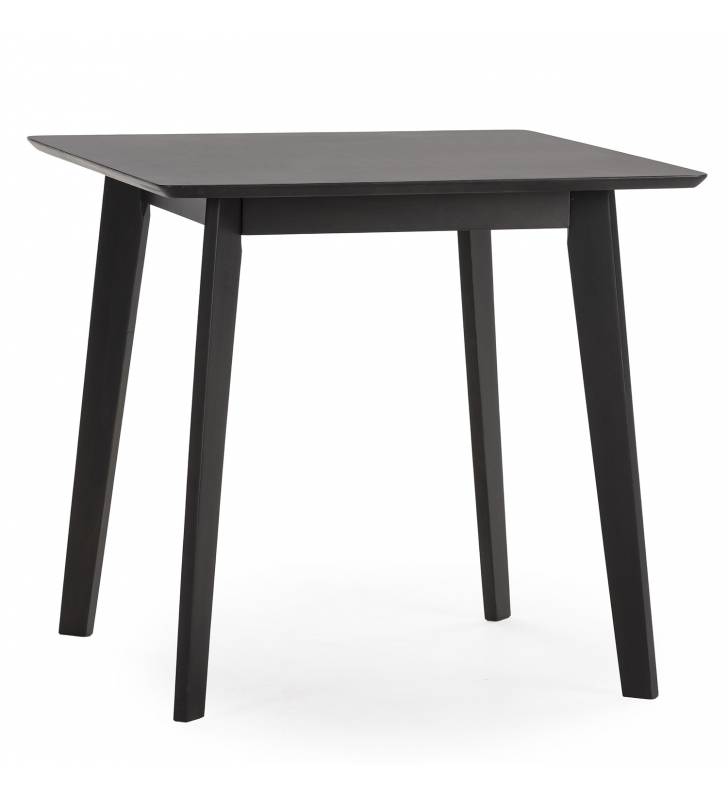 Mesa de Comedor de Madera Negro Wash Polca 80x80 Topmueble 2