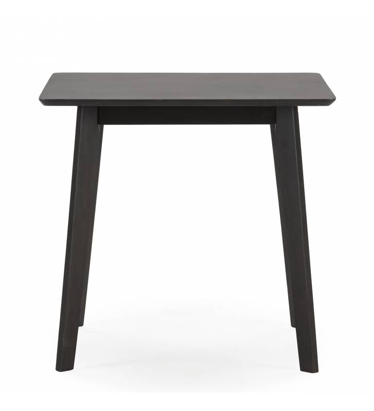 Mesa de Comedor de Madera Negro Wash Polca 80x80 Topmueble 3