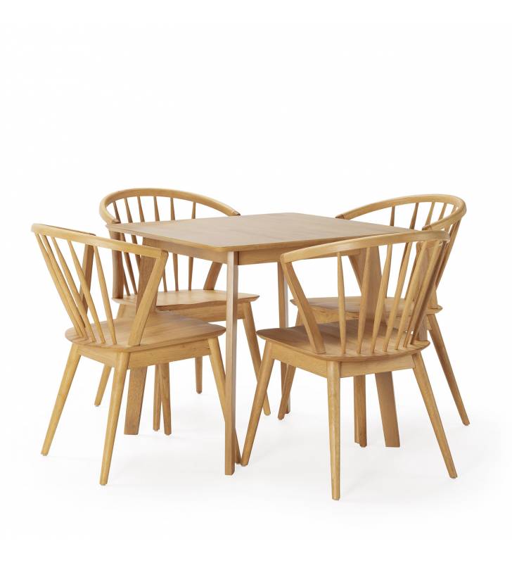 Conjunto Mesa y Sillas Comedor Roble Mura Topmueble 4