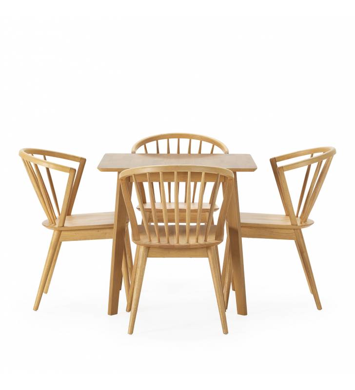 Conjunto Mesa y Sillas Comedor Roble Mura Topmueble 5