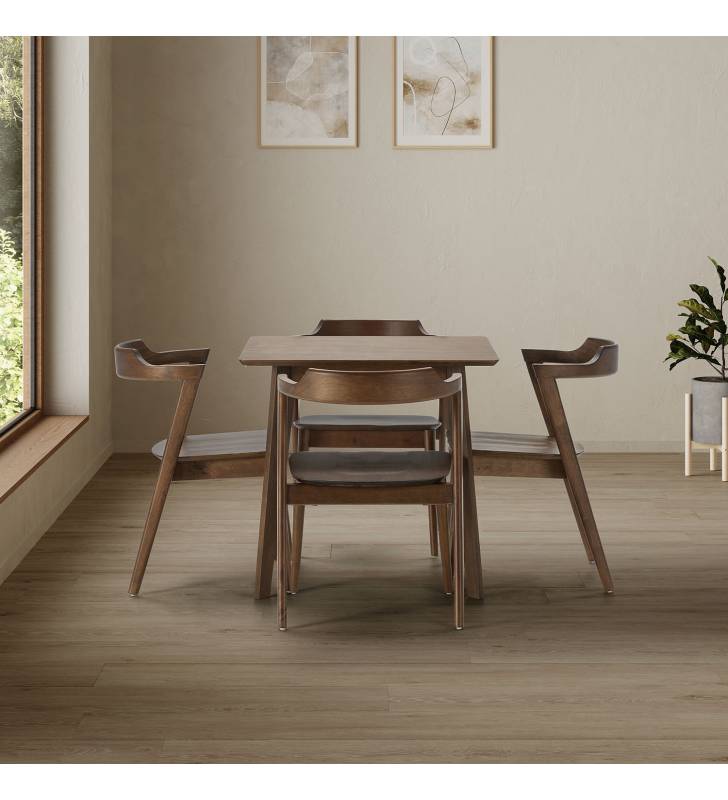 Conjunto Mesa y Sillas Comedor Nogal Venus Topmueble 4