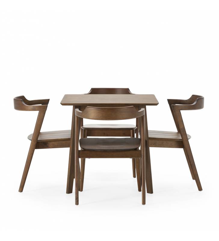 Conjunto Mesa y Sillas Comedor Nogal Venus Topmueble 5
