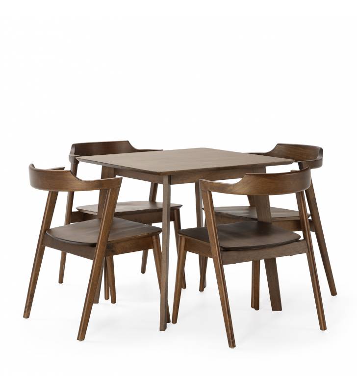 Conjunto Mesa y Sillas Comedor Nogal Venus Topmueble 6