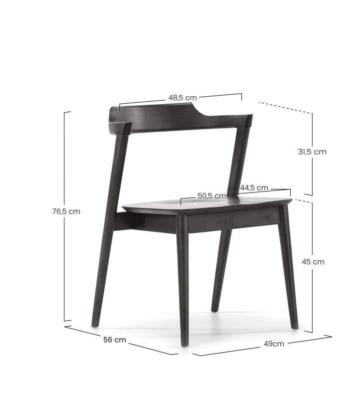 Silla Comedor Nogal Venus Topmueble 5