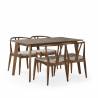 Conjunto Mesa y Sillas Comedor Nogal Rustic Topmueble 2