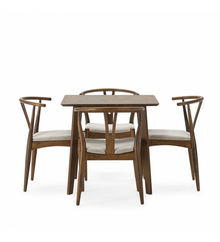 Conjunto Mesa y Sillas Comedor Nogal Rustic Topmueble 5