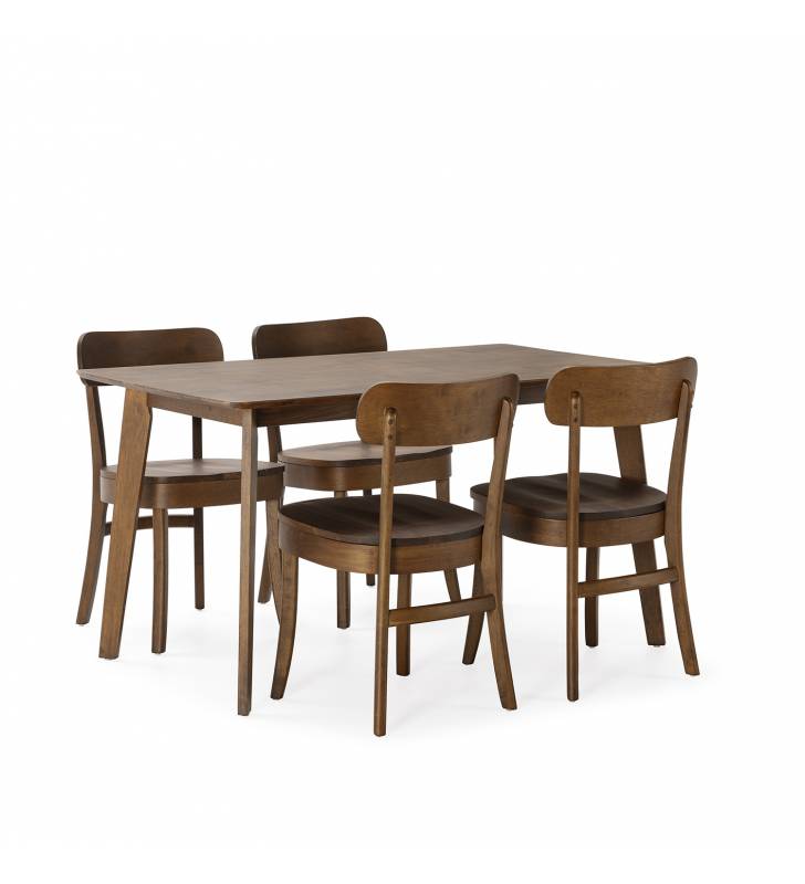 Conjunto Mesa y Sillas Comedor Nogal Noel Topmueble 2