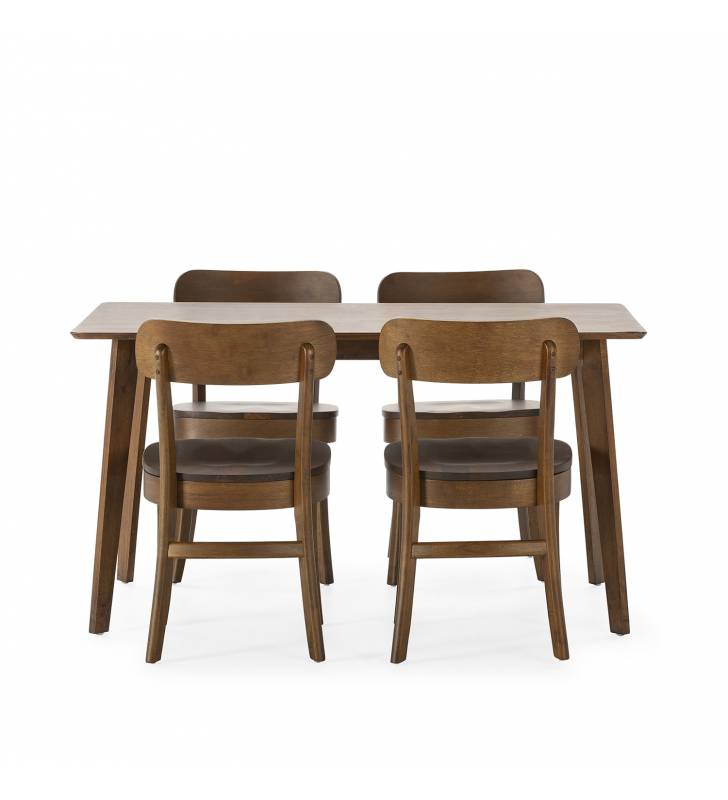 Conjunto Mesa y Sillas Comedor Nogal Noel Topmueble 3