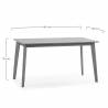 Mesa Comedor Nogal 140x80 Polca Topmueble 4