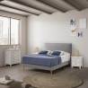 Cama Tapizada Gris Claro Lorence Topmueble