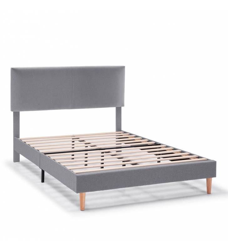 Cama Tapizada Gris Oscuro Lorence Topmueble 2
