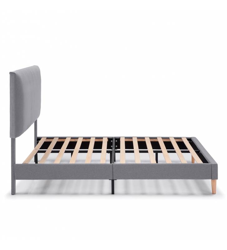 Cama Tapizada Gris Oscuro Lorence Topmueble 4