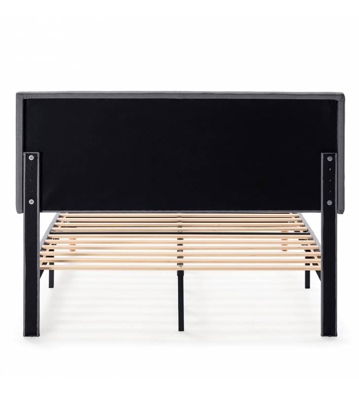 Cama Tapizada Gris Oscuro Lorence Topmueble 6