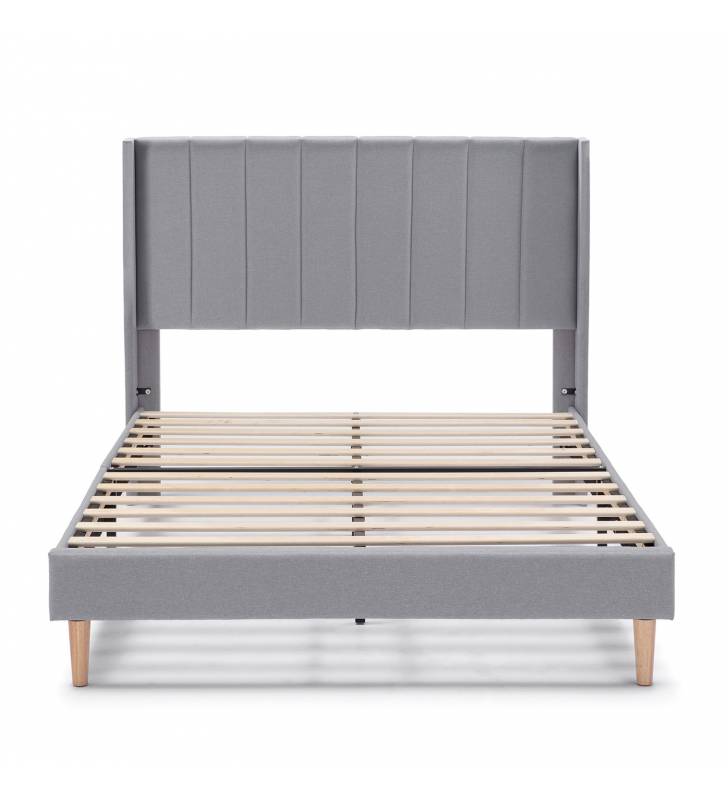 Cama Tapizada Gris Claro Noruega Topmueble 2