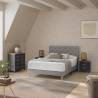 Cama Tapizada Gris Claro Rouse Topmueble