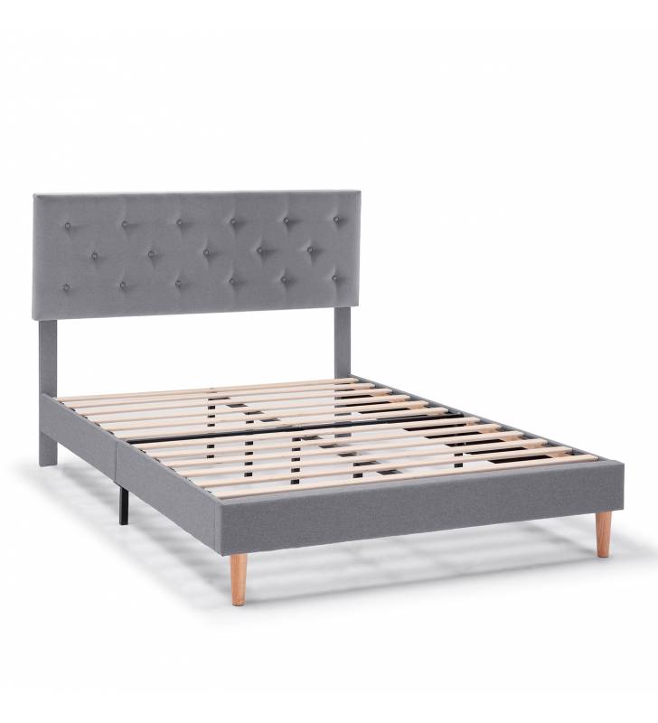Cama Tapizada Gris Oscuro Rouse Topmueble 2