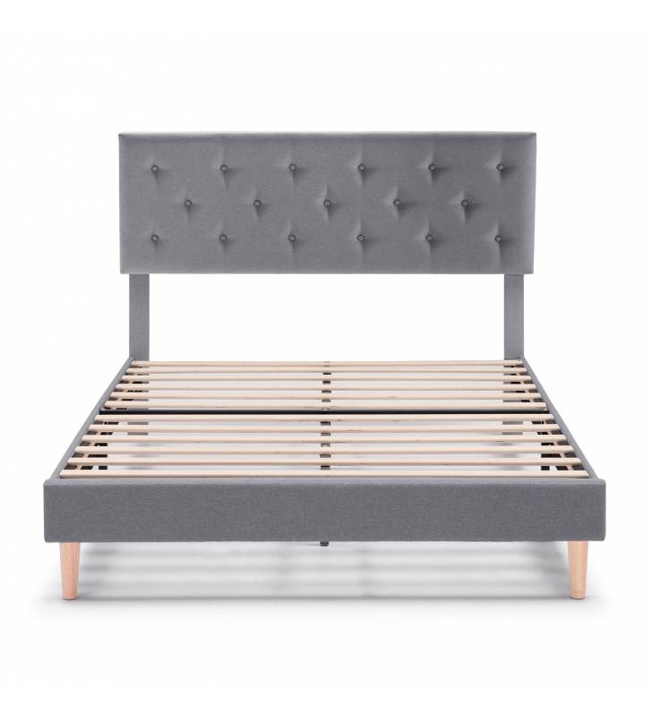 Cama Tapizada Gris Oscuro Rouse Topmueble 3