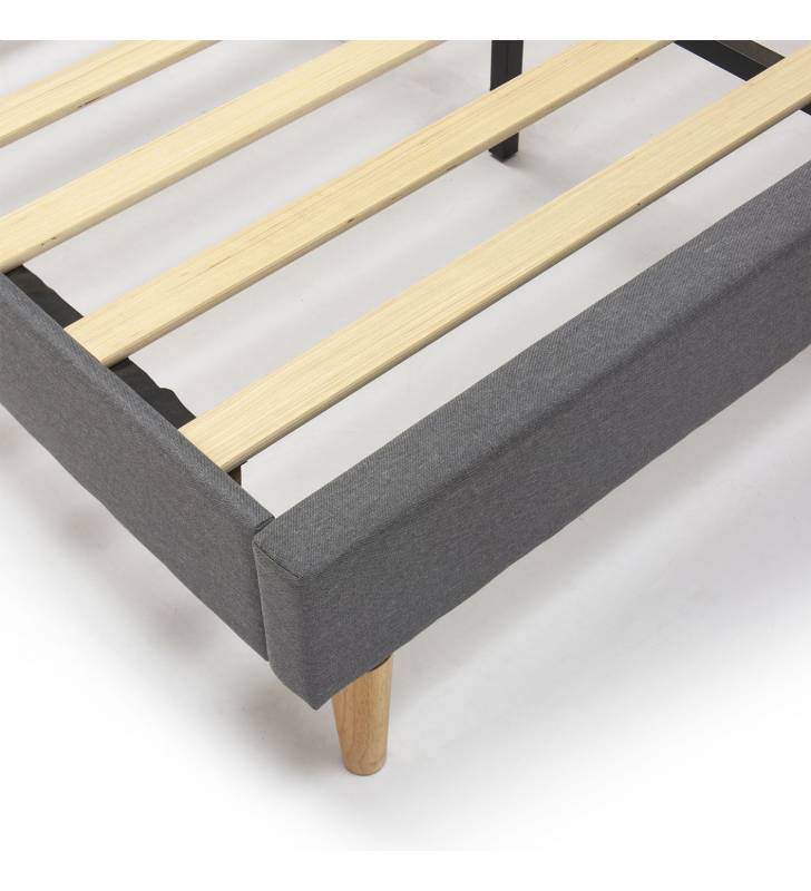 Cama Tapizada Gris Oscuro Rouse Topmueble 5