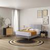 Cama Tapizada Gris Claro Lyria Topmueble