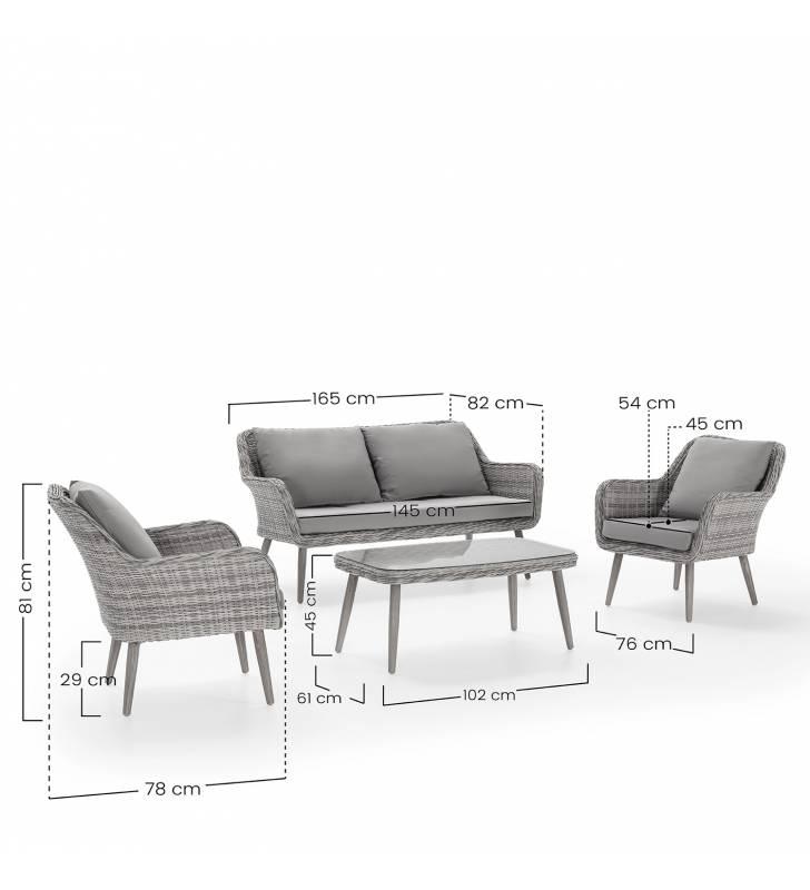 Conjunto de Jardin Ratan Lali 1 Top Mueble 5