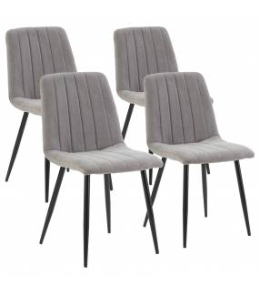 Silla de comedor Seren pack 4 uds. Color gris claro Topmueble 5