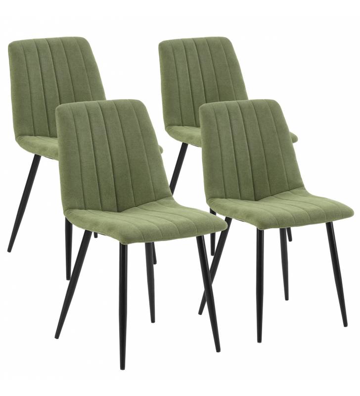 Silla de comedor Seren pack 4 uds. Color verde Topmueble 5