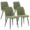 Silla de comedor Seren pack 4 uds. Color verde Topmueble 5