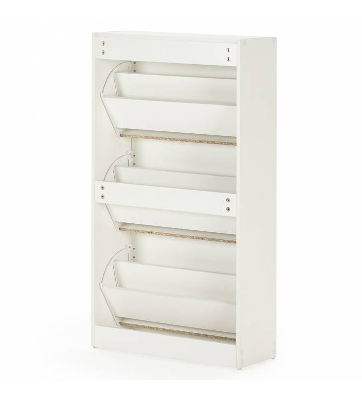 Mueble zapatero 3 puertas Mango color blanco 4